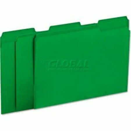 UNIVERSAL ¬Æ Colored File Folders, 1/3 Cut One-Ply Tab, Letter, Green, 100/Box UNV10502***